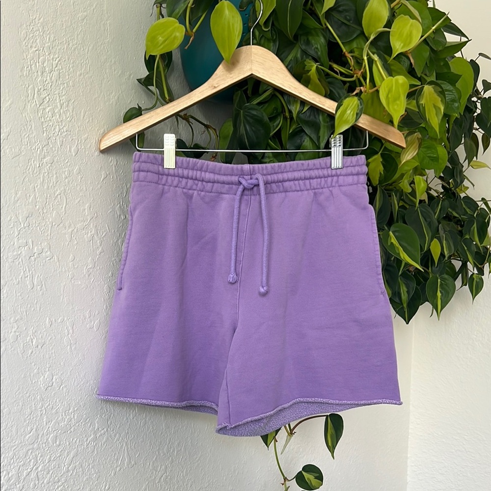 TNA Purple Athletic Shorts Soft Cotton-Blend